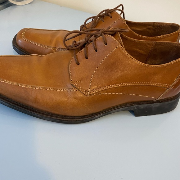 COPY - QUALITY!💙👖JOHNSTON & MURPHY! LACE UP DRESS SHOES!👖💙9.5 TAN LEATHER SHOES… - Picture 7 of 16